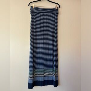 Max Studio Striped Blue Maxi Skirt - Medium